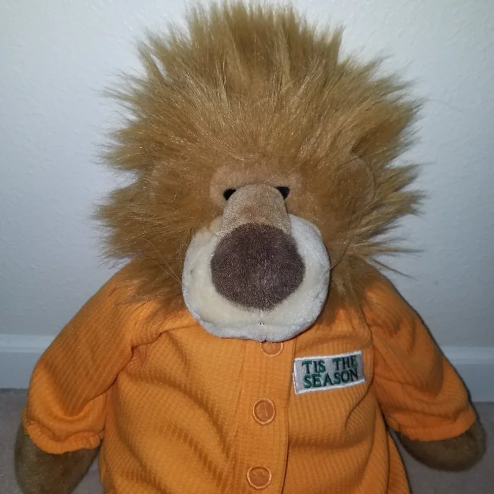 People Pals Softees Lion Plush Tis The Season Orange Outfit Christmas Holiday
